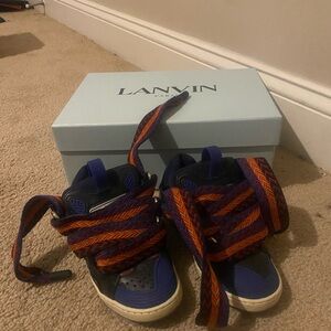 Lanvin Blue and Red Sneakers